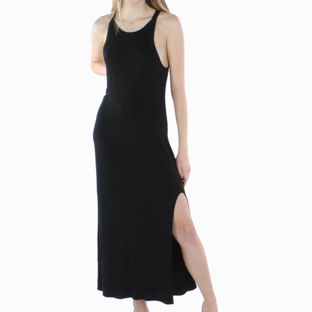 LNA fitted cotton maxi dress